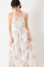 PASTEL ROMANCE WOVEN MIDI DRESS