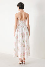 PASTEL ROMANCE WOVEN MIDI DRESS