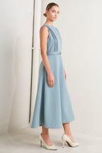 SOFT SPOKEN WOVEN MIDI DRESS