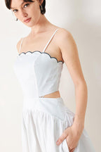 PURE ELEGANCE WOVEN MIDI DRESS