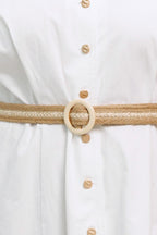 RELAXED TAILOR WOVEN MIDI DRESS