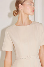 SPRING ICON WOVEN MIDI DRESS