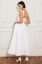 SWEETHEART SERENADE WOVEN MIDI DRESS