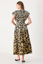 WILD MUSE WOVEN MIDI DRESS