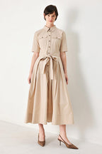 DESERT ICON WOVEN MIDI SHIRT DRESS