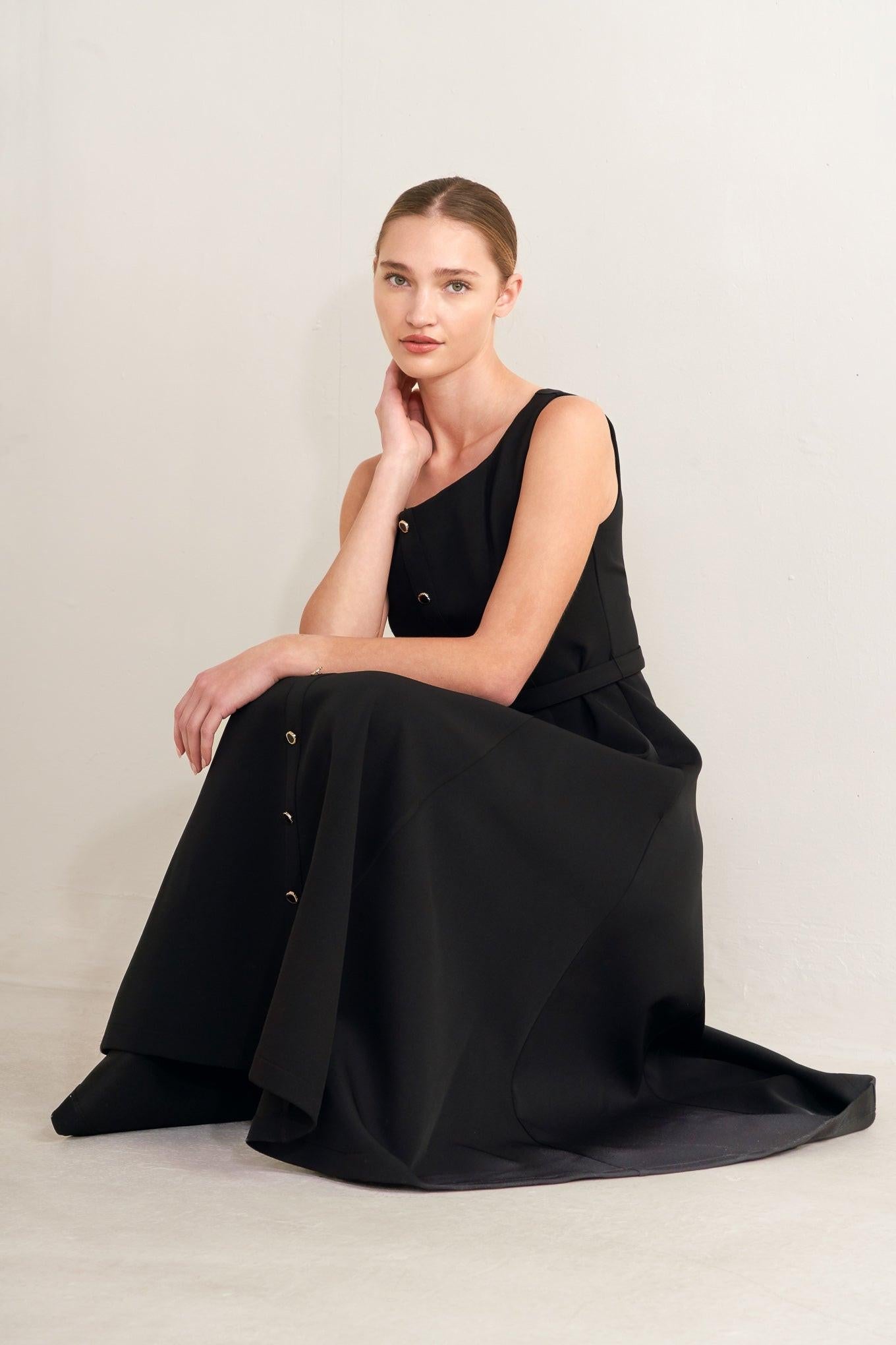 PARIS AFTER DARK WOVEN MIDI DRESS