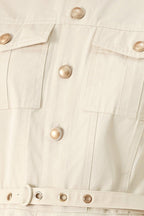 NEUTRAL COMMAND WOVEN SHIRT DRESS