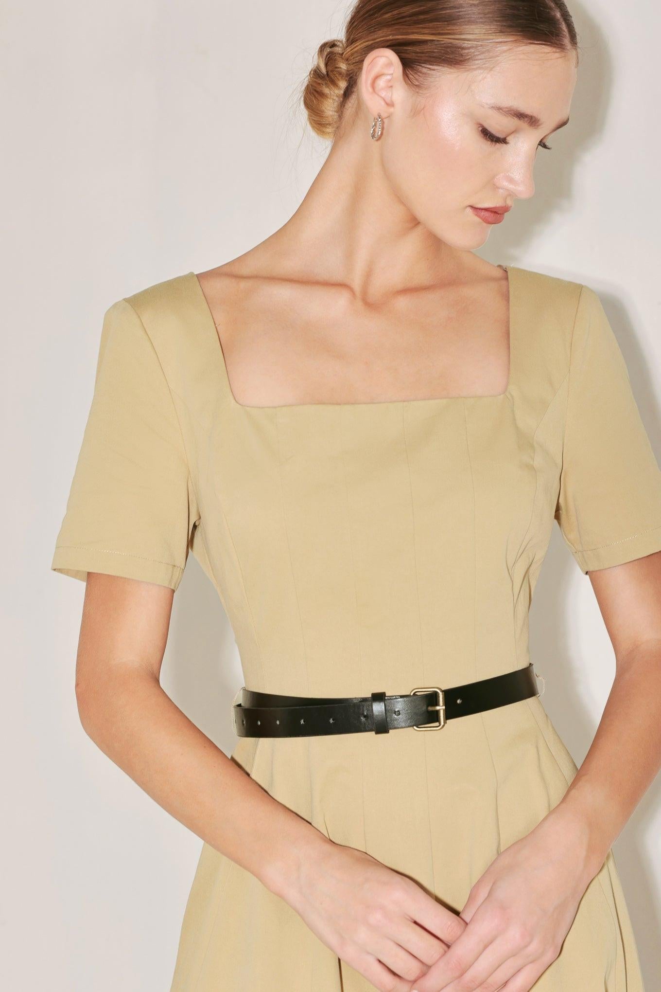 [PREORDER] WARM STONE EDIT WOVEN MIDI DRESS