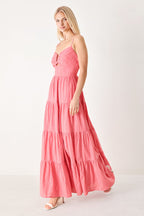 SWEET ESCAPE WOVEN MAXI DRESS