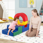 5 Pieces Kids Climbing Toys with PU Leather Cover-Multicolor