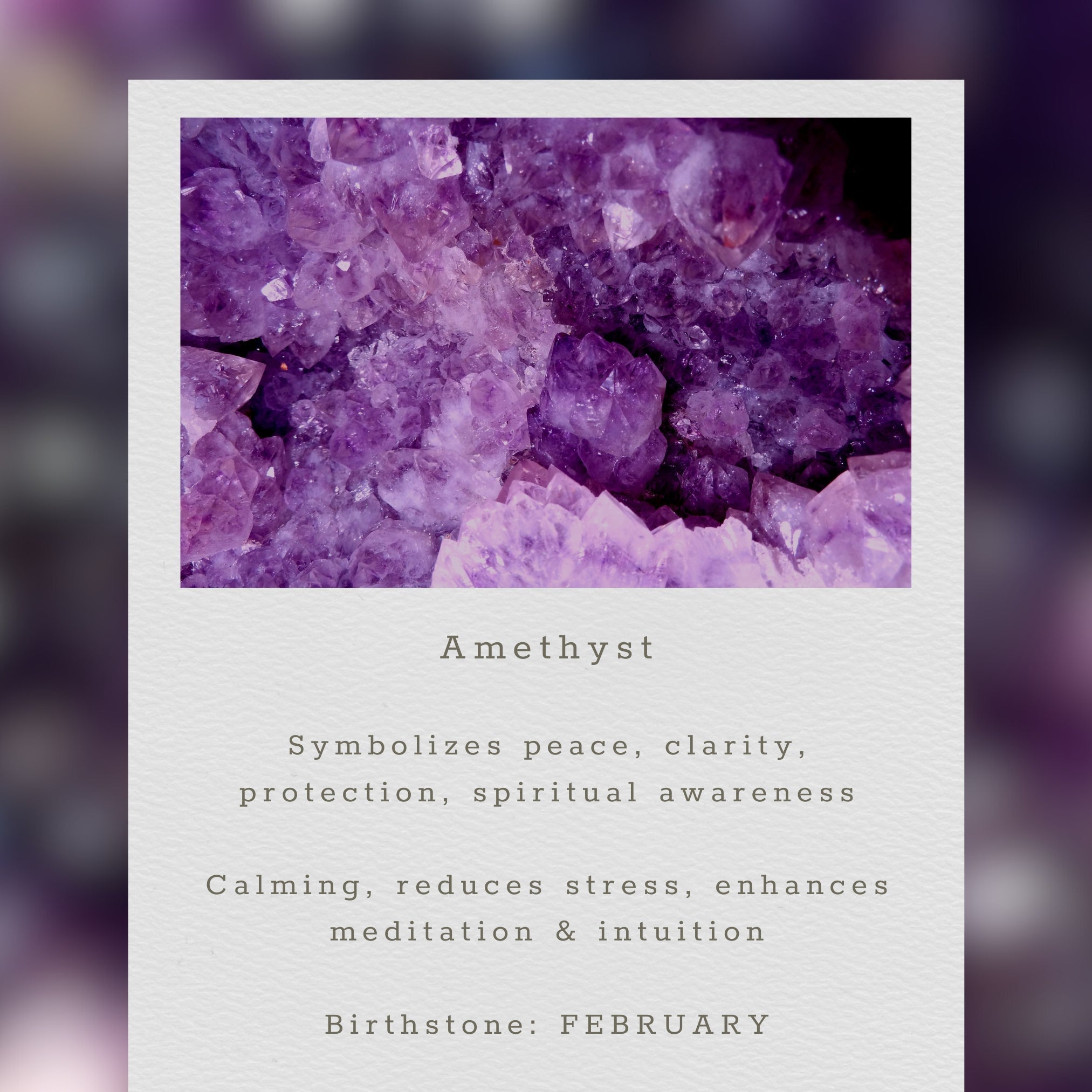 Amethyst Halo Jewelry Set