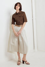 EFFORTLESS EDGE BROWN TWILL JACKET