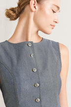 CONFIDENTLY COOL TAILORED WOVEN VEST