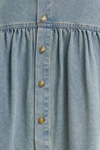 INTRICATE CHARM DENIM MIDI SKIRT