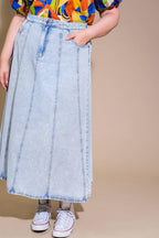 URBAN COWGIRL DENIM MIDI SKIRT