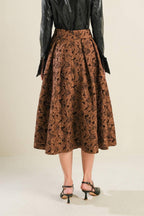 ETERNAL DEVOTION WOVEN FULL MIDI SKIRT