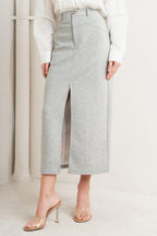 LOVELY BY NATURE KNIT MIDI SKIRT