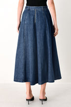 SWEET TALKER DENIM CIRCLE MIDI SKIRT