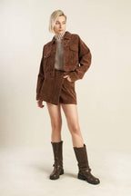 ESCAPING REALITY CORDUROY SKIRT