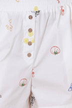 AFTER HOURS WHITE WOVEN SHORTS