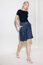 HOLD JOY IN INDIGO WOVEN SHORT