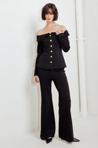 MODERN FLOW BLACK WOVEN PANTS