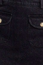 TAILORED FLOW BLACK WOVEN SKORT