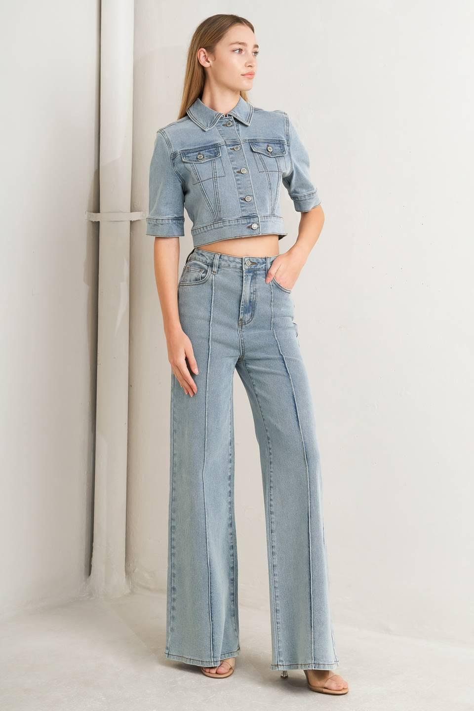 MODERN NEUTRAL DENIM PANTS