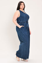 RUNWAY HIT LINE DENIM JUMPSUIT
