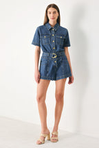 PLAY MODE DENIM ROMPER