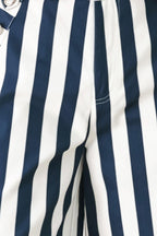 NAVY BLOSSOM WOVEN PANTS