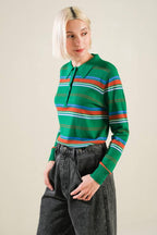 CALL IT FATE SWEATER POLO TOP