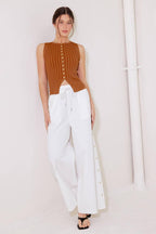 WHEN ON DOOR OPENS SWEATER KNIT TOP