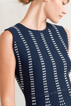 PERFECTLY POISED JACQUARD SWEATER MIDI DRESS