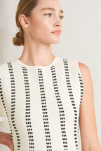 PERFECTLY POISED JACQUARD SWEATER MIDI DRESS