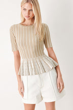 EASY SUMMER STRIPE SWEATER KNIT TOP