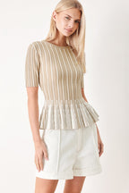 EASY SUMMER STRIPE SWEATER KNIT TOP