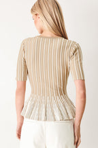 EASY SUMMER STRIPE SWEATER KNIT TOP