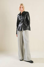 MY HEART TO YOU FAUX LEATHER TOP