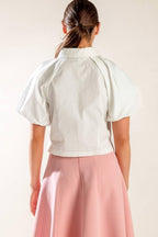 MEET YOU AT THE GARDEN WOVEN TOP