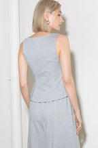 TRUST THE NOW IN KNIT TOP AND PANT SET