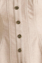 MODERN CORSET MOCHA KNIT TOP