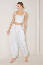 OCEAN BREEZE WOVEN CROP TOP