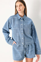 VINTAGE BANDANA DENIM JACKET