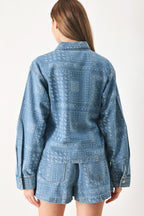 VINTAGE BANDANA DENIM JACKET