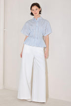 SKYLINE STRIPE WOVEN TOP