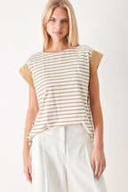 SUNSET MOOD STRIP KNIT TOP