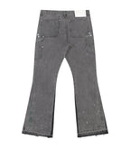 GREY SPLIT PAINTERS DENIM