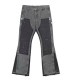 GREY SPLIT PAINTERS DENIM