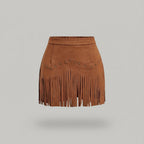 Fringe Detail Mini Skirt